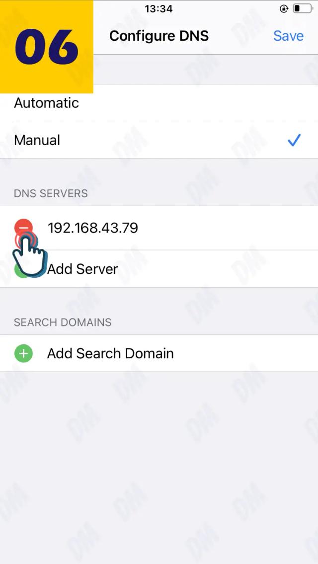 iPhone To Delete Default DNS