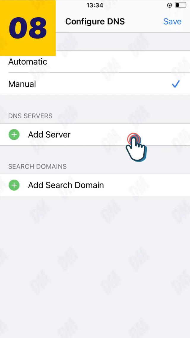 iPhone Add Custom DNS Server